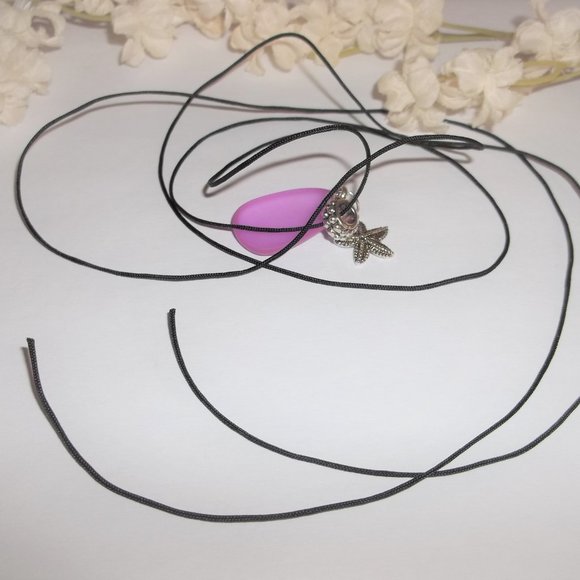Starfish Necklace Silver and Purple Beach Vacation Themed Jewelry Set Ocean 7062 - Picture 5 of 11